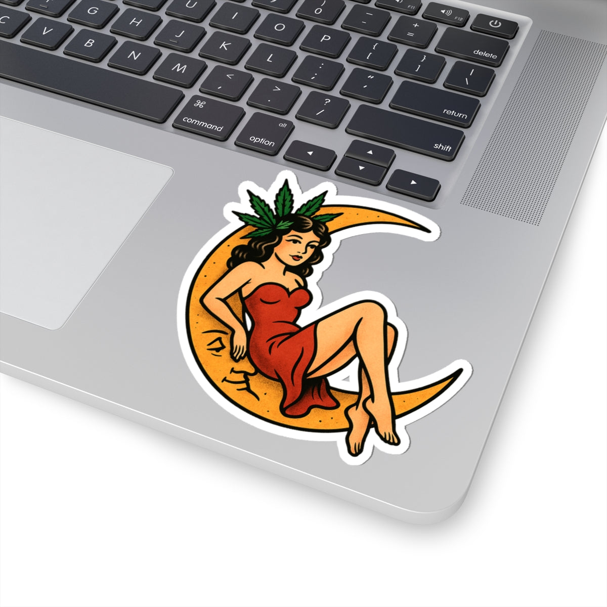 Cannabis moon babe Sticker