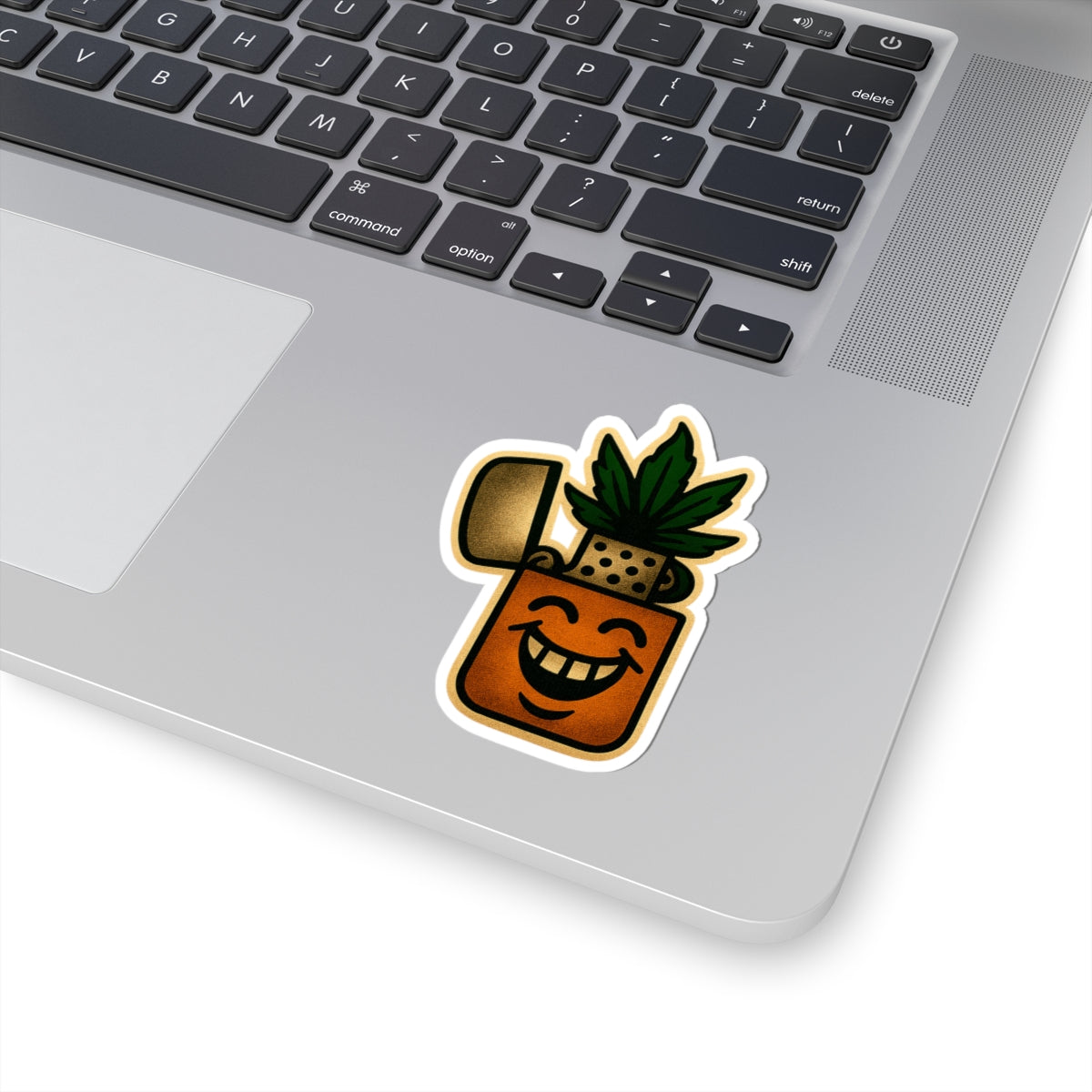 Retro Smiling Zippo Sticker