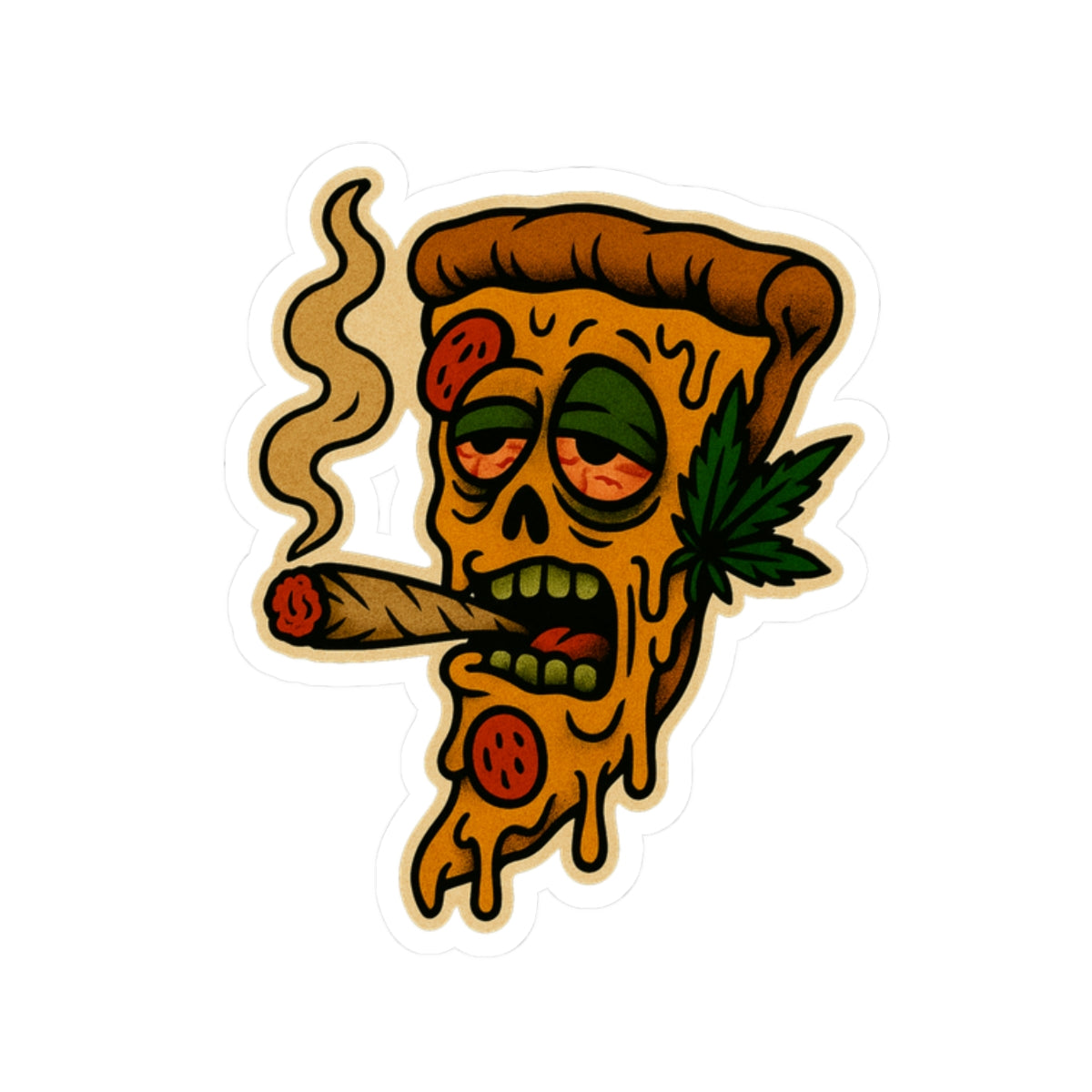 Stoned Pizza Slice Sticker