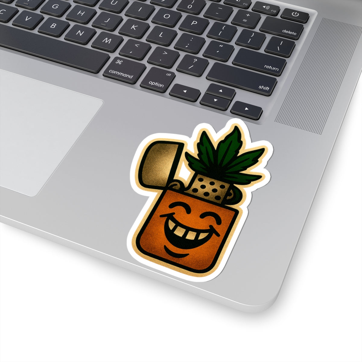 Retro Smiling Zippo Sticker