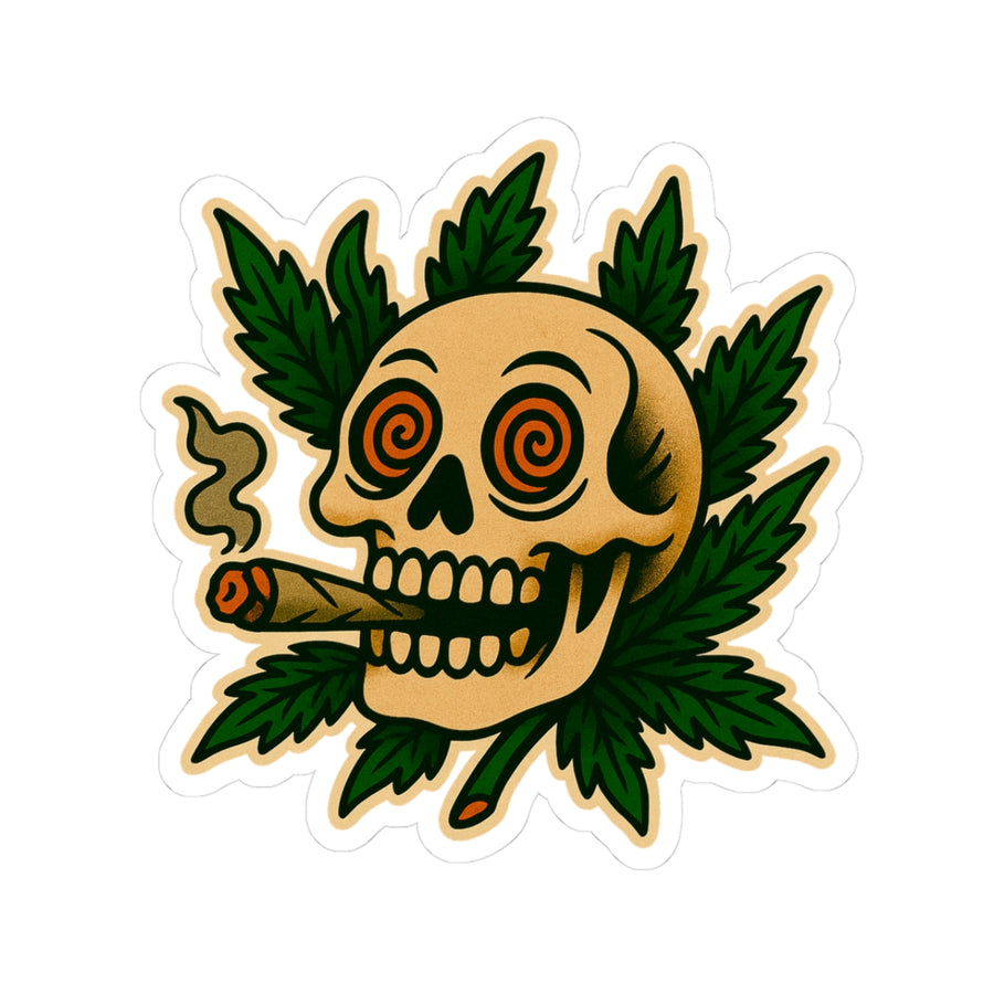 Smoking Skull Sticker