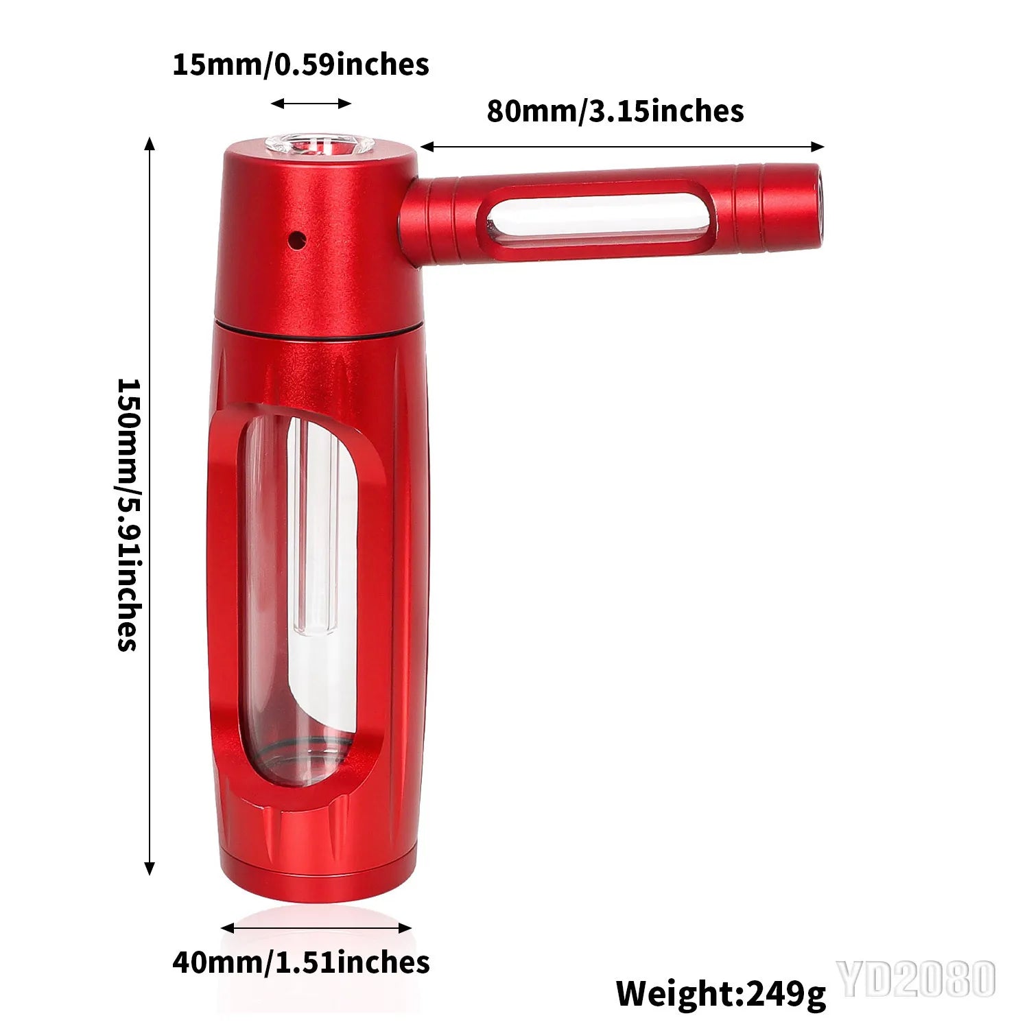 New Metal Popular Bottle Water Pipe Portable Mini Hookah Shisha Tobacco Smoking Pipes Gift of Health Metal Tube Filter